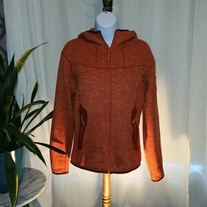 Pinkish Orange Hooded Fleece